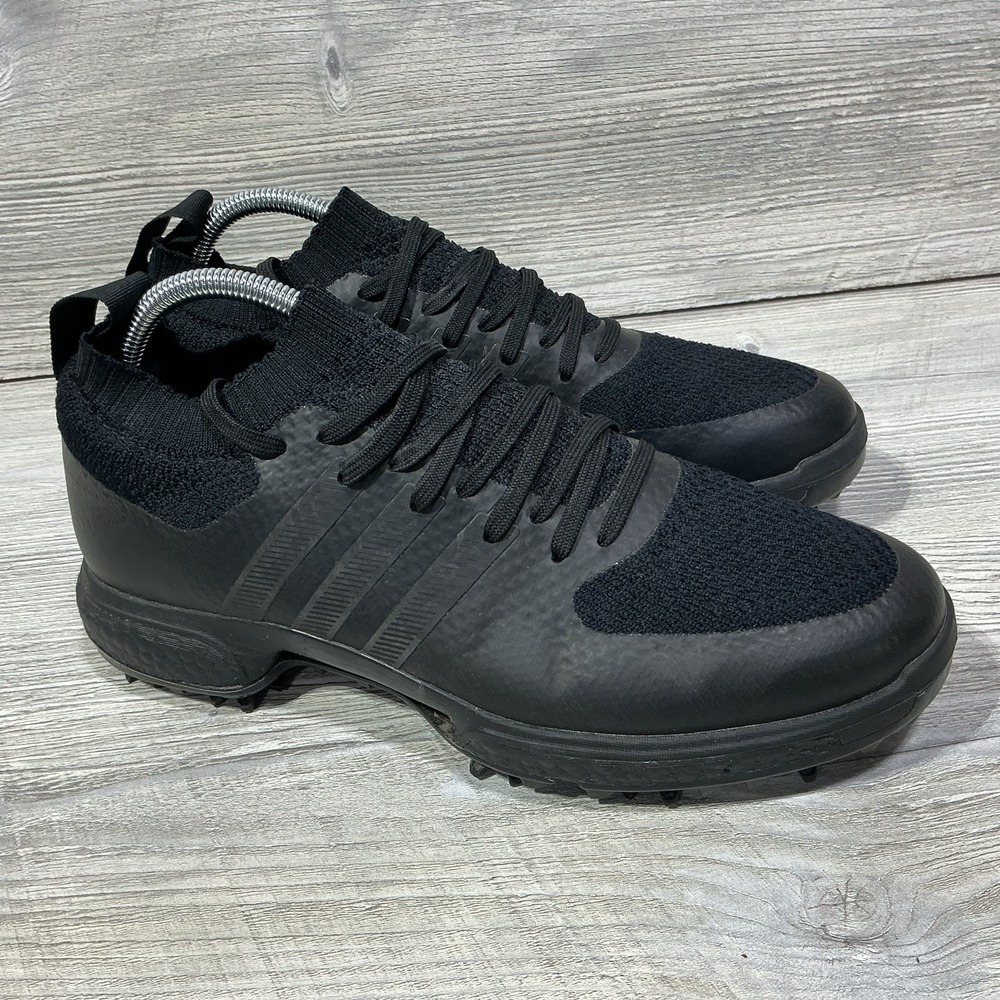 Adidas Boost Golf Shoes Men's Size 9 Black Spiked Tour360 Knit AC8526 Spikes